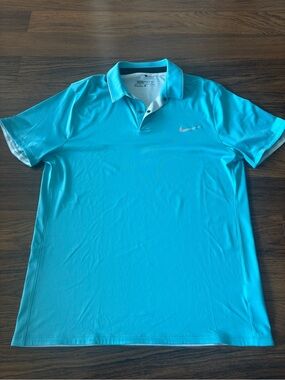 Nike Men’s Polo Shirt - Aqua/Turquoise